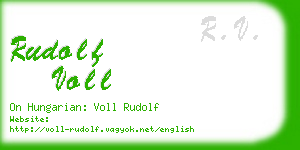 rudolf voll business card